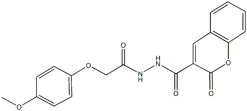 N'-[(4-methoxyphenoxy)acetyl]-2-oxo-2H-chromene-3-carbohydrazide 结构式