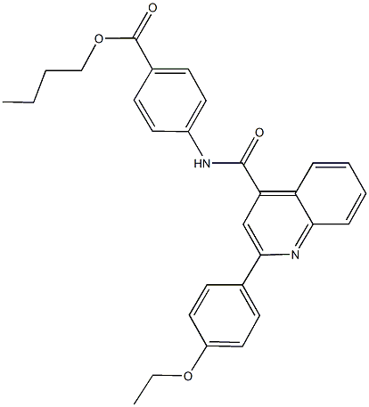 butyl 4-({[2-(4-ethoxyphenyl)-4-quinolinyl]carbonyl}amino)benzoate 结构式