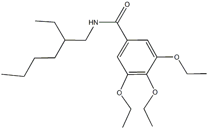 3,4,5-triethoxy-N-(2-ethylhexyl)benzamide 结构式