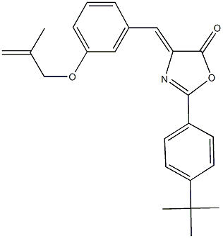 2-(4-tert-butylphenyl)-4-{3-[(2-methyl-2-propenyl)oxy]benzylidene}-1,3-oxazol-5(4H)-one 结构式