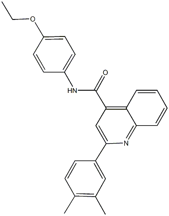 2-(3,4-dimethylphenyl)-N-(4-ethoxyphenyl)-4-quinolinecarboxamide 结构式