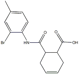 6-[(2-bromo-4-methylanilino)carbonyl]-3-cyclohexene-1-carboxylic acid 结构式