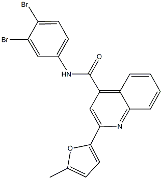 N-(3,4-dibromophenyl)-2-(5-methyl-2-furyl)-4-quinolinecarboxamide 结构式