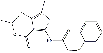 isopropyl 4,5-dimethyl-2-[(phenoxyacetyl)amino]-3-thiophenecarboxylate 结构式