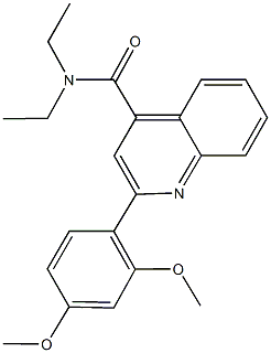 2-(2,4-dimethoxyphenyl)-N,N-diethyl-4-quinolinecarboxamide 结构式