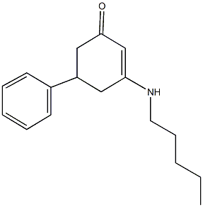 3-(pentylamino)-5-phenyl-2-cyclohexen-1-one 结构式