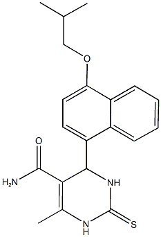 4-(4-isobutoxy-1-naphthyl)-6-methyl-2-thioxo-1,2,3,4-tetrahydro-5-pyrimidinecarboxamide 结构式