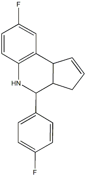 8-fluoro-4-(4-fluorophenyl)-3a,4,5,9b-tetrahydro-3H-cyclopenta[c]quinoline 结构式