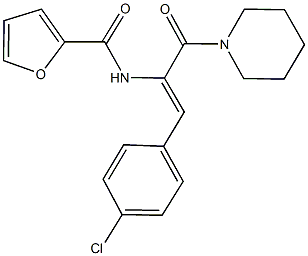 N-[2-(4-chlorophenyl)-1-(1-piperidinylcarbonyl)vinyl]-2-furamide 结构式