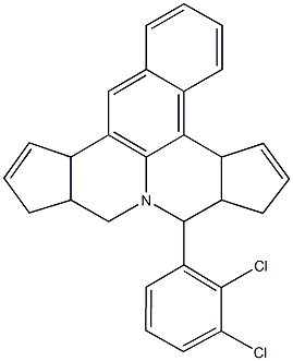 8-(2,3-dichlorophenyl)-4c,7,7a,8,10,10a,11,13a-octahydrobenzo[f]cyclopenta[c]cyclopenta[4,5]pyrido[3,2,1-ij]quinoline 结构式