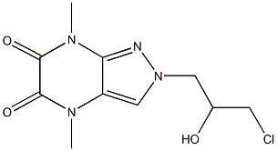 2-(3-chloro-2-hydroxypropyl)-4,7-dimethyl-2H-pyrazolo[3,4-b]pyrazine-5,6(4H,7H)-dione 结构式