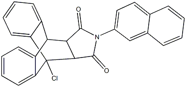 1-chloro-17-(2-naphthyl)-17-azapentacyclo[6.6.5.0~2,7~.0~9,14~.0~15,19~]nonadeca-2,4,6,9,11,13-hexaene-16,18-dione 结构式