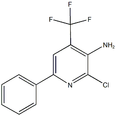 2-chloro-6-phenyl-4-(trifluoromethyl)-3-pyridinamine 结构式