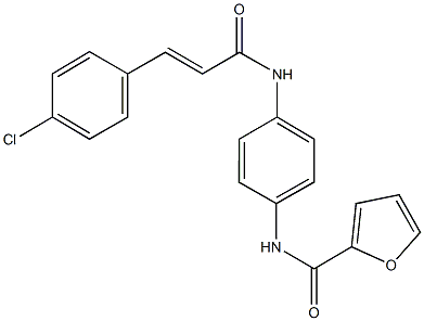 N-(4-{[3-(4-chlorophenyl)acryloyl]amino}phenyl)-2-furamide 结构式