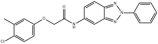2-(4-chloro-3-methylphenoxy)-N-(2-phenyl-2H-1,2,3-benzotriazol-5-yl)acetamide 结构式