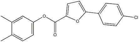 3,4-dimethylphenyl 5-(4-chlorophenyl)-2-furoate 结构式