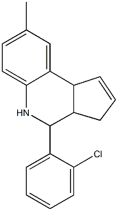 4-(2-chlorophenyl)-8-methyl-3a,4,5,9b-tetrahydro-3H-cyclopenta[c]quinoline 结构式