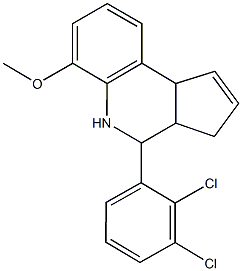 4-(2,3-dichlorophenyl)-6-methoxy-3a,4,5,9b-tetrahydro-3H-cyclopenta[c]quinoline 结构式