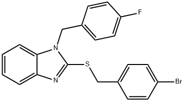 4-bromobenzyl 1-(4-fluorobenzyl)-1H-benzimidazol-2-yl sulfide 结构式