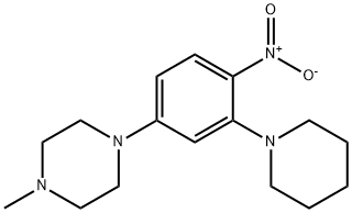 1-[4-nitro-3-(1-piperidinyl)phenyl]-4-methylpiperazine 结构式