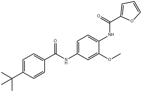 N-{4-[(4-tert-butylbenzoyl)amino]-2-methoxyphenyl}-2-furamide 结构式