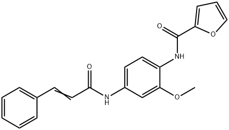 N-[4-(cinnamoylamino)-2-methoxyphenyl]-2-furamide 结构式