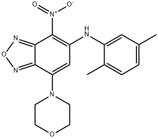 5-(2,5-dimethylanilino)-4-nitro-7-(4-morpholinyl)-2,1,3-benzoxadiazole 结构式