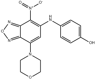 4-{[4-nitro-7-(4-morpholinyl)-2,1,3-benzoxadiazol-5-yl]amino}phenol 结构式