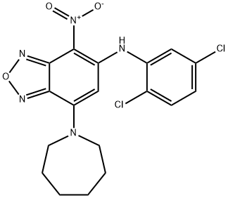 7-(1-azepanyl)-5-(2,5-dichloroanilino)-4-nitro-2,1,3-benzoxadiazole 结构式