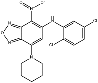 5-(2,5-dichloroanilino)-4-nitro-7-(1-piperidinyl)-2,1,3-benzoxadiazole 结构式