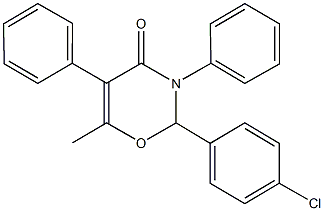 2-(4-chlorophenyl)-6-methyl-3,5-diphenyl-2,3-dihydro-4H-1,3-oxazin-4-one 结构式