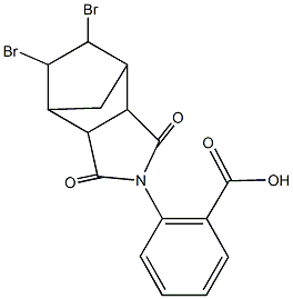 2-(8,9-dibromo-3,5-dioxo-4-azatricyclo[5.2.1.0~2,6~]dec-4-yl)benzoic acid 结构式