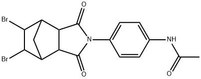 N-[4-(8,9-dibromo-3,5-dioxo-4-azatricyclo[5.2.1.0~2,6~]dec-4-yl)phenyl]acetamide 结构式