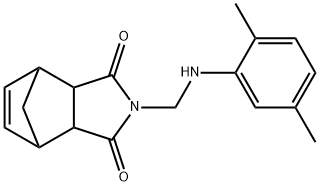 4-[(2,5-dimethylanilino)methyl]-4-azatricyclo[5.2.1.0~2,6~]dec-8-ene-3,5-dione 结构式