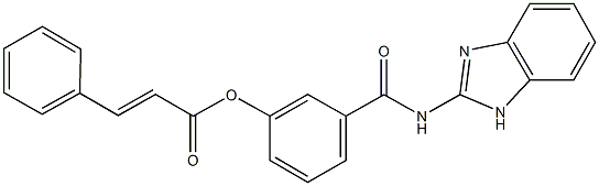 3-[(1H-benzimidazol-2-ylamino)carbonyl]phenyl 3-phenylacrylate 结构式