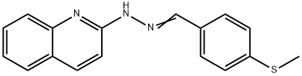 4-(methylsulfanyl)benzaldehyde 2-quinolinylhydrazone 结构式