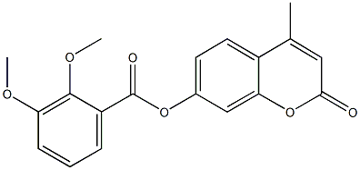 4-methyl-2-oxo-2H-chromen-7-yl 2,3-dimethoxybenzoate 结构式