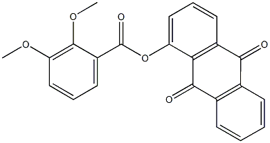9,10-dioxo-9,10-dihydro-1-anthracenyl 2,3-dimethoxybenzoate 结构式