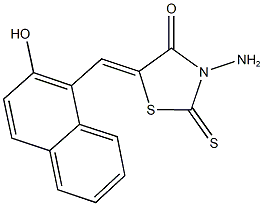 3-amino-5-[(2-hydroxy-1-naphthyl)methylene]-2-thioxo-1,3-thiazolidin-4-one 结构式