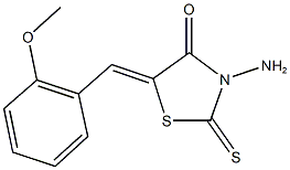 3-amino-5-(2-methoxybenzylidene)-2-thioxo-1,3-thiazolidin-4-one 结构式