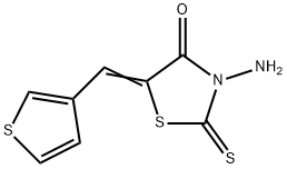 3-amino-5-(3-thienylmethylene)-2-thioxo-1,3-thiazolidin-4-one 结构式