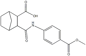 3-{[4-(methoxycarbonyl)anilino]carbonyl}bicyclo[2.2.1]heptane-2-carboxylic acid 结构式