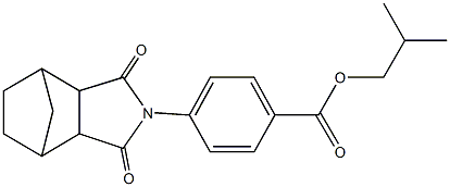 isobutyl 4-(3,5-dioxo-4-azatricyclo[5.2.1.0~2,6~]dec-4-yl)benzoate 结构式