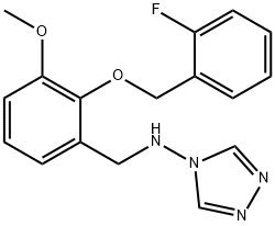 N-{2-[(2-fluorobenzyl)oxy]-3-methoxybenzyl}-N-(4H-1,2,4-triazol-4-yl)amine 结构式