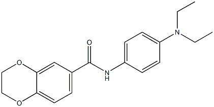 N-[4-(diethylamino)phenyl]-2,3-dihydro-1,4-benzodioxine-6-carboxamide 结构式