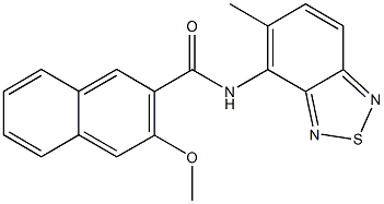 3-methoxy-N-(5-methyl-2,1,3-benzothiadiazol-4-yl)-2-naphthamide 结构式