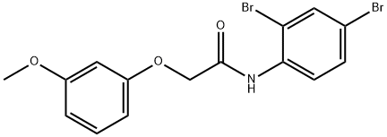 N-(2,4-dibromophenyl)-2-(3-methoxyphenoxy)acetamide 结构式