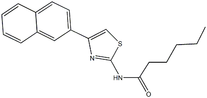 N-[4-(2-naphthyl)-1,3-thiazol-2-yl]hexanamide 结构式