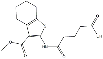 5-{[3-(methoxycarbonyl)-4,5,6,7-tetrahydro-1-benzothien-2-yl]amino}-5-oxopentanoic acid 结构式