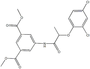 dimethyl 5-{[2-(2,4-dichlorophenoxy)propanoyl]amino}isophthalate 结构式